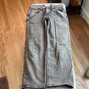 Women’s brown low rise loose baggy jeans